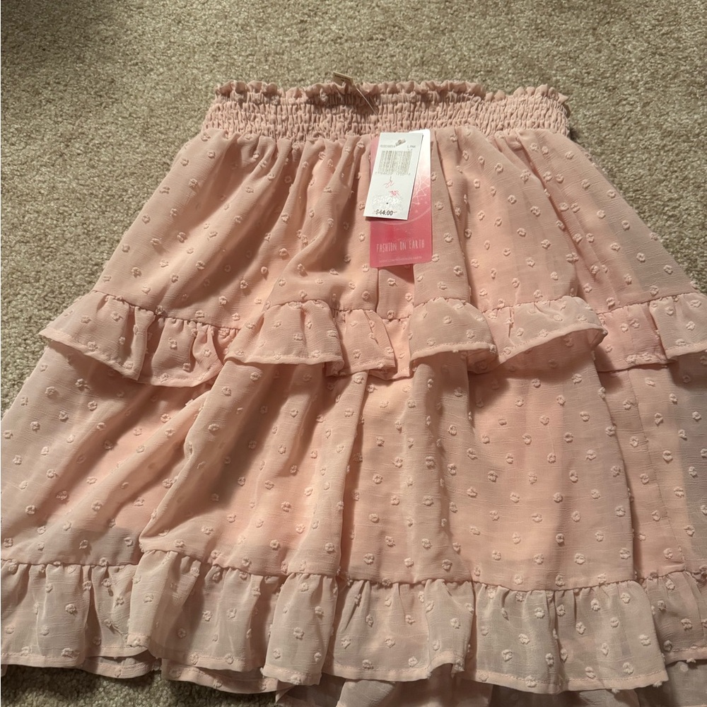 Dry Goods Pink Bubble Mini Skirt